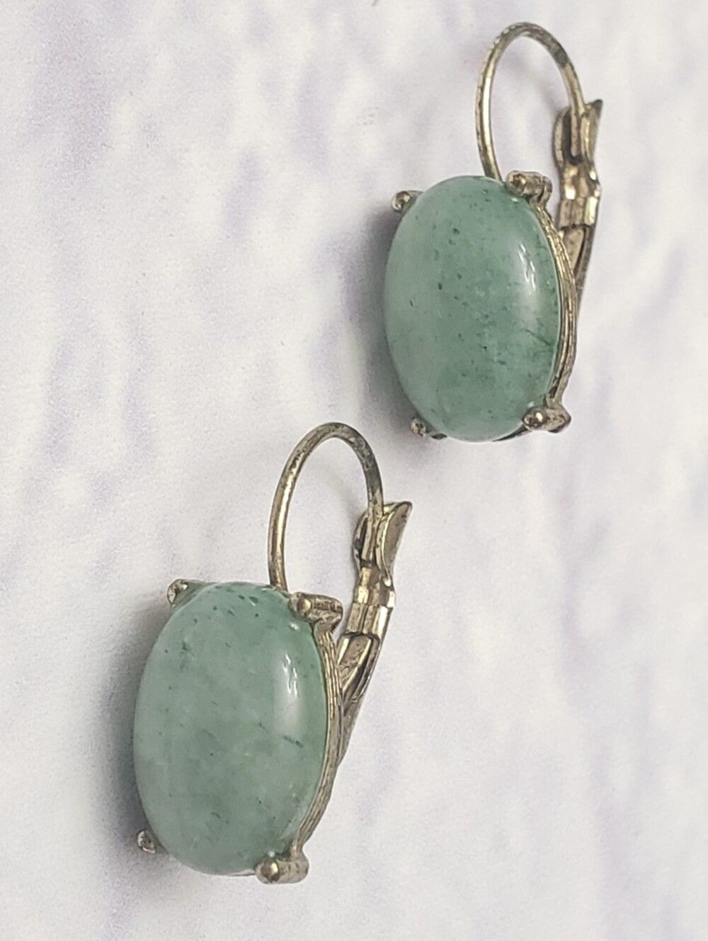 1928 Jewelry Company Leverback Faux Jade Earrings